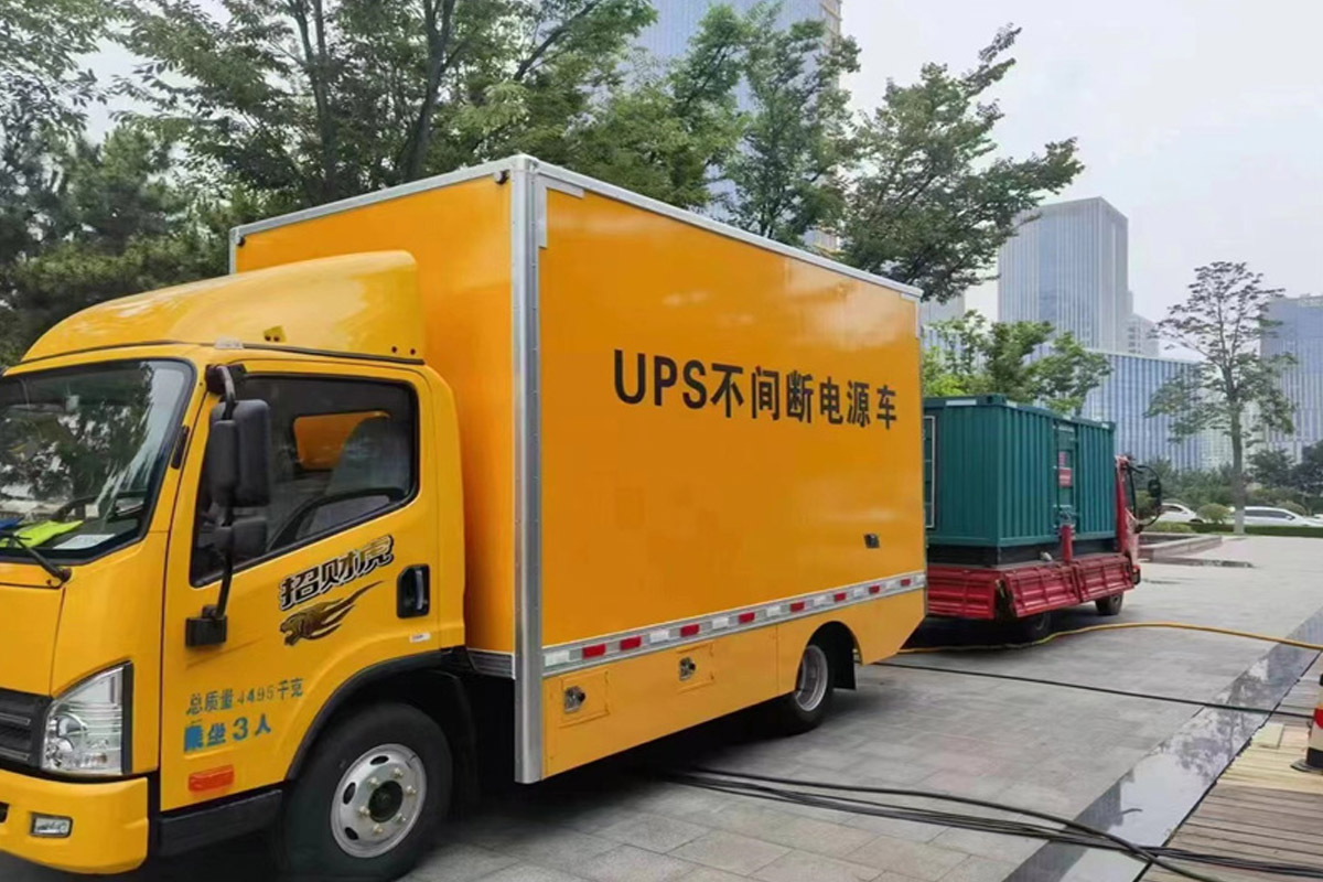 城中发电机租赁施工现场