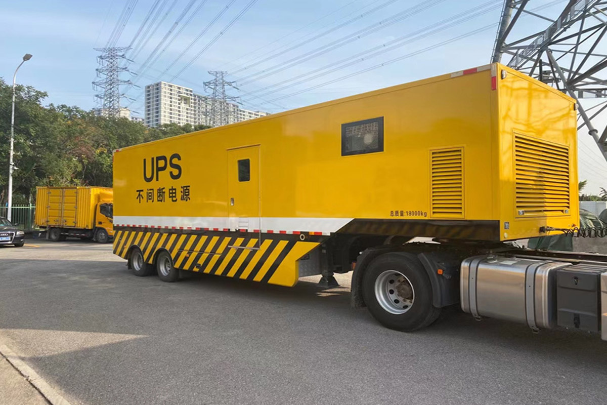 城中发电机租赁施工现场
