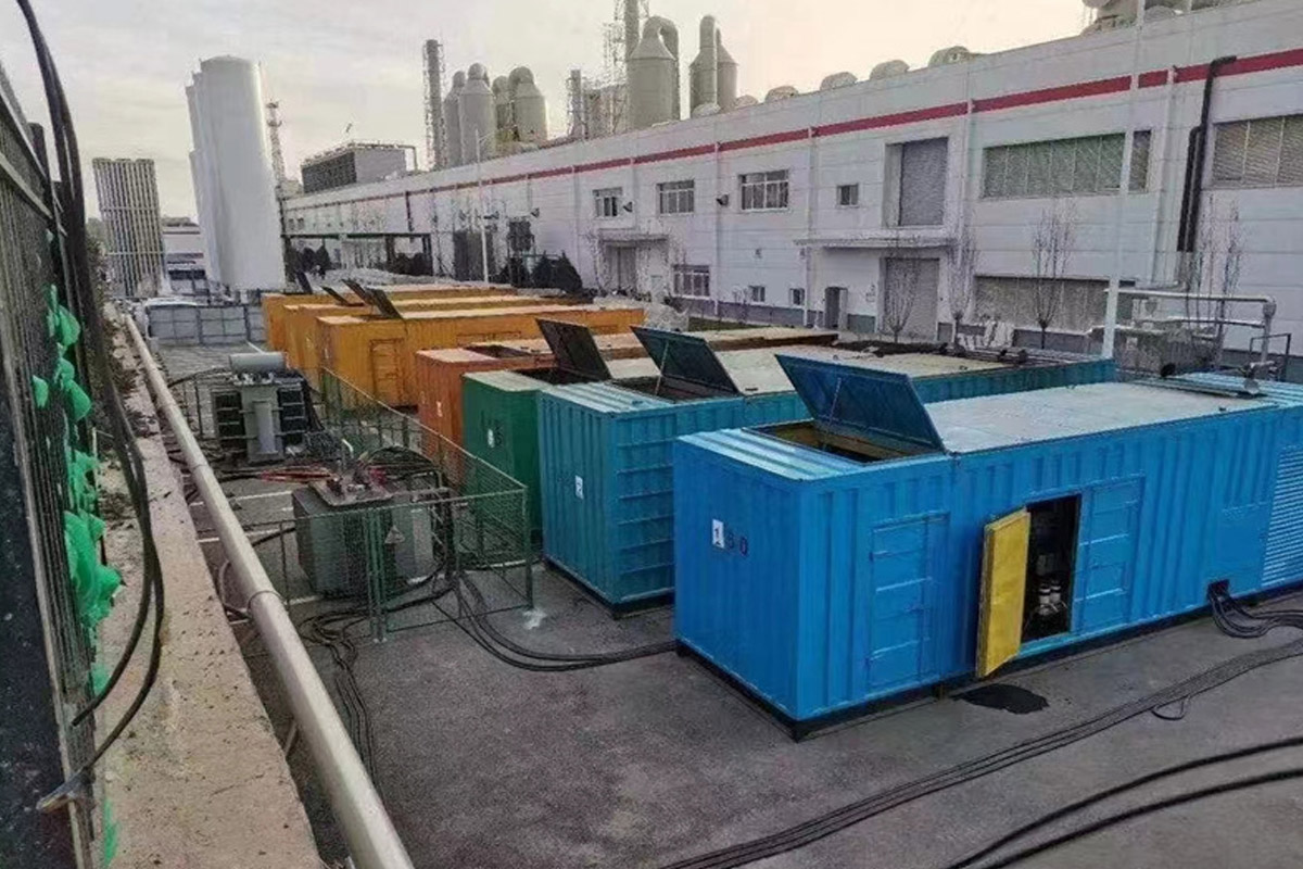 城中发电机租赁施工现场